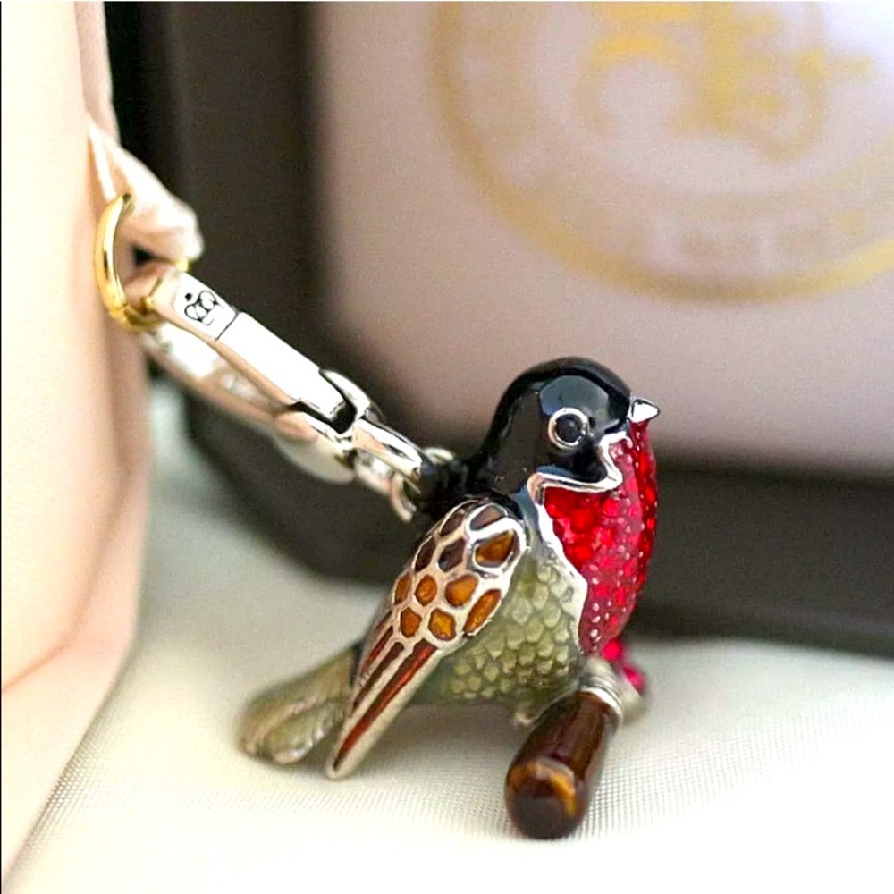 New Y2k Vintage Juicy Couture Red Robin Bird Charm Beautiful Bird